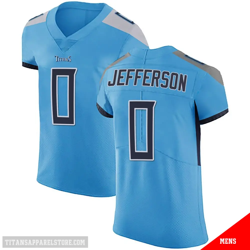 ＃0 Men's Jermar Jefferson Light Blue Elite Tennessee Titans Team Color Vapor Untouchable Jersey