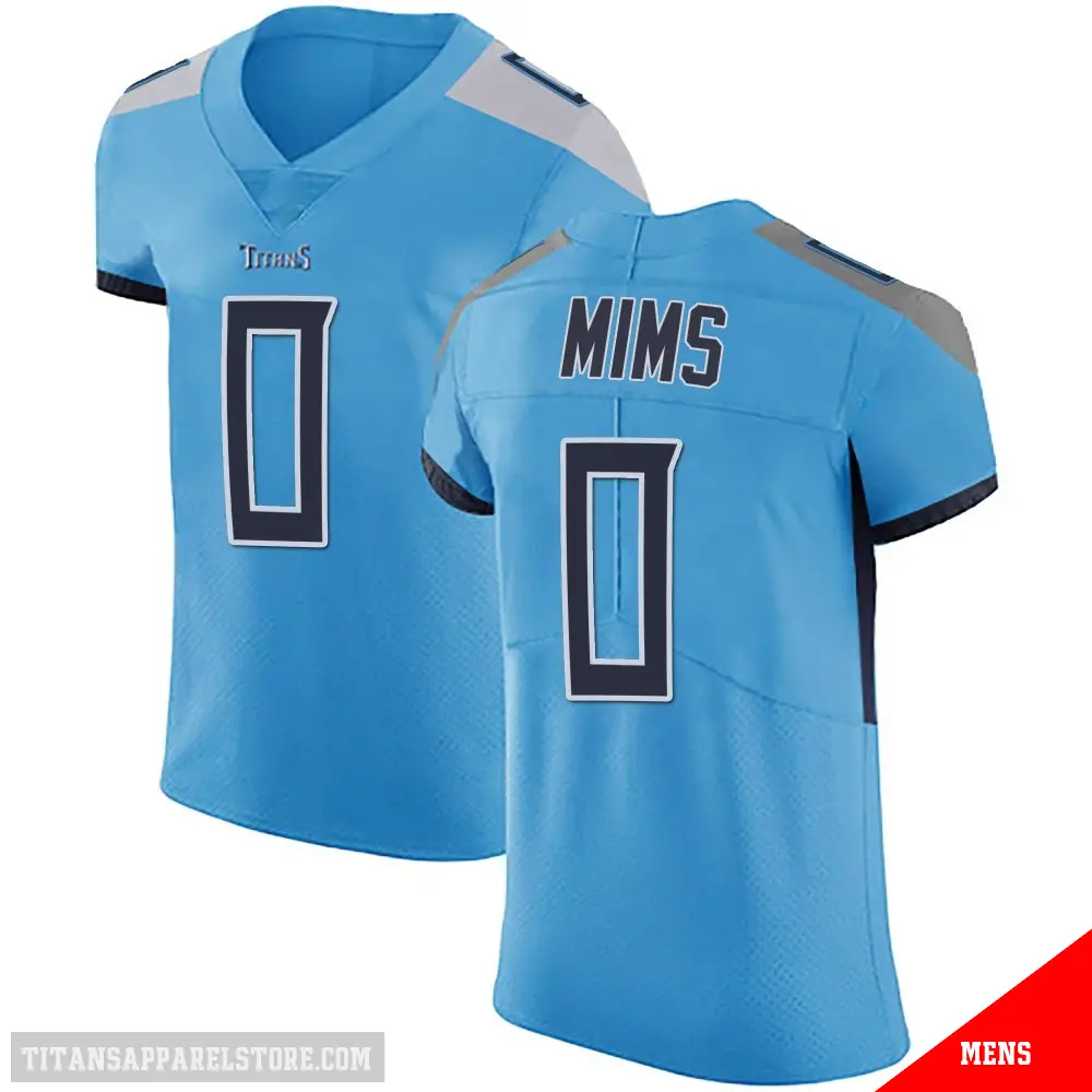 ＃0 Men's Jordan Mims Light Blue Elite Tennessee Titans Team Color Vapor Untouchable Jersey