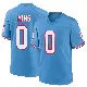 ＃0 Men's Jordan Mims Light Blue Game Tennessee Titans Oilers Throwback Alternate Jersey