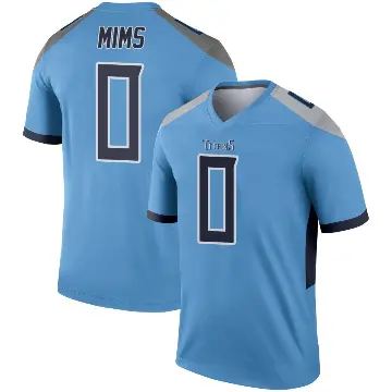＃0 Men's Jordan Mims Light Blue Legend Tennessee Titans Jersey