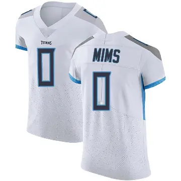 ＃0 Men's Jordan Mims White Elite Tennessee Titans Vapor Untouchable Jersey