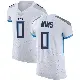 ＃0 Men's Jordan Mims White Elite Tennessee Titans Vapor Untouchable Jersey