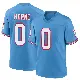 ＃0 Men's Timmy Horne Light Blue Game Tennessee Titans Oilers Throwback Alternate Jersey