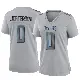 ＃0 Women's Jermar Jefferson Gray Game Tennessee Titans Atmosphere Fashion Jersey