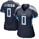 ＃0 Women's Jermar Jefferson Navy Game Tennessee Titans Jersey