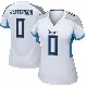 ＃0 Women's Jermar Jefferson White Game Tennessee Titans Jersey