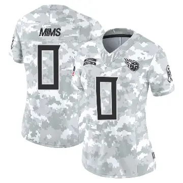 ＃0 Women's Jordan Mims Arctic Camo Limited Tennessee Titans 2024 Salute to Service Jersey