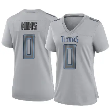 ＃0 Women's Jordan Mims Gray Game Tennessee Titans Atmosphere Fashion Jersey