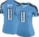 ＃0 Women's Jordan Mims Light Blue Legend Tennessee Titans Color Rush Jersey