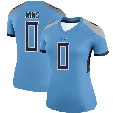 ＃0 Women's Jordan Mims Light Blue Legend Tennessee Titans Jersey
