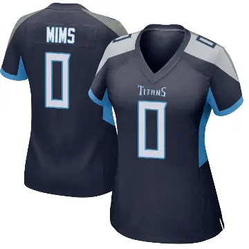 ＃0 Women's Jordan Mims Navy Game Tennessee Titans Jersey
