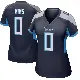 ＃0 Women's Jordan Mims Navy Game Tennessee Titans Jersey