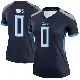 ＃0 Women's Jordan Mims Navy Legend Tennessee Titans Jersey