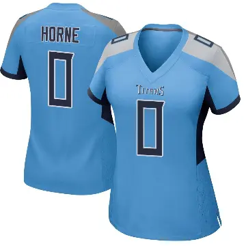 ＃0 Women's Timmy Horne Light Blue Game Tennessee Titans Jersey