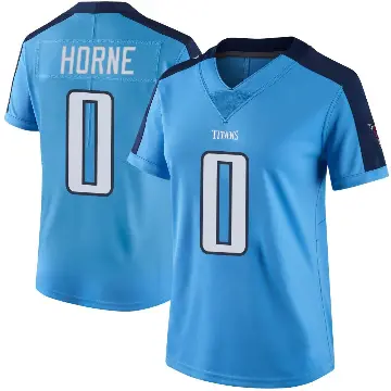 ＃0 Women's Timmy Horne Light Blue Limited Tennessee Titans Color Rush Jersey