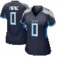 ＃0 Women's Timmy Horne Navy Game Tennessee Titans Jersey