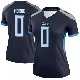 ＃0 Women's Timmy Horne Navy Legend Tennessee Titans Jersey