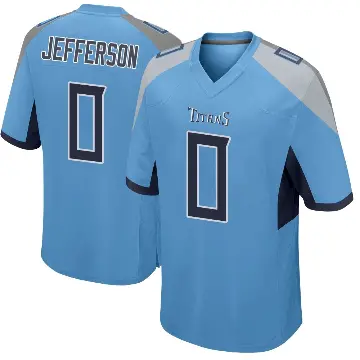 ＃0 Youth Jermar Jefferson Light Blue Game Tennessee Titans Jersey