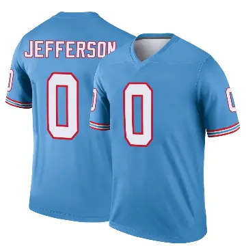 ＃0 Youth Jermar Jefferson Light Blue Legend Tennessee Titans Oilers Throwback Jersey
