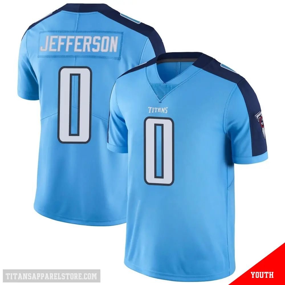＃0 Youth Jermar Jefferson Light Blue Limited Tennessee Titans Color Rush Jersey