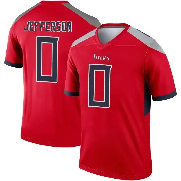 ＃0 Youth Jermar Jefferson Red Legend Tennessee Titans Inverted Jersey