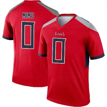 ＃0 Youth Jordan Mims Red Legend Tennessee Titans Inverted Jersey
