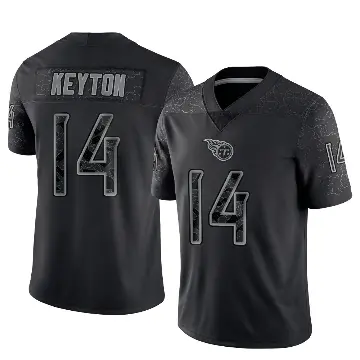 ＃14 Men's Ramel Keyton Black Limited Tennessee Titans Reflective Jersey