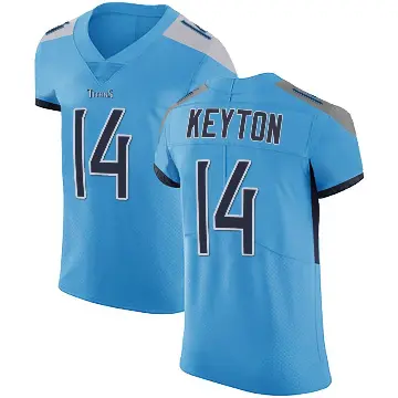 ＃14 Men's Ramel Keyton Light Blue Elite Tennessee Titans Team Color Vapor Untouchable Jersey