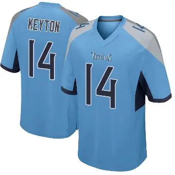 ＃14 Men's Ramel Keyton Light Blue Game Tennessee Titans Jersey