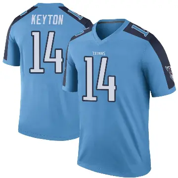 ＃14 Men's Ramel Keyton Light Blue Legend Tennessee Titans Color Rush Jersey