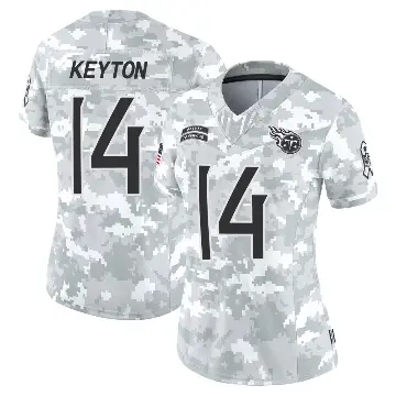 ＃14 Women's Ramel Keyton Arctic Camo Limited Tennessee Titans 2024 Salute to Service Jersey