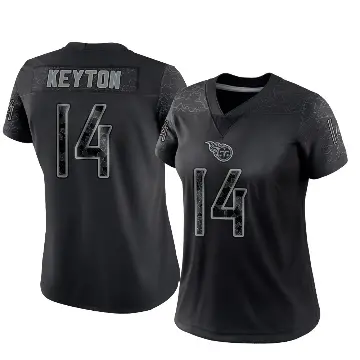 ＃14 Women's Ramel Keyton Black Limited Tennessee Titans Reflective Jersey