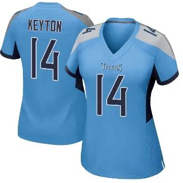 ＃14 Women's Ramel Keyton Light Blue Game Tennessee Titans Jersey
