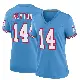 ＃14 Women's Ramel Keyton Light Blue Game Tennessee Titans Oilers Throwback Alternate Jersey