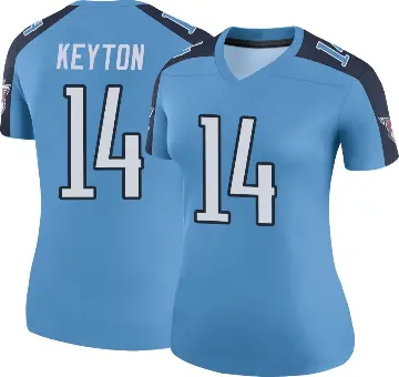 ＃14 Women's Ramel Keyton Light Blue Legend Tennessee Titans Color Rush Jersey