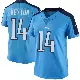 ＃14 Women's Ramel Keyton Light Blue Limited Tennessee Titans Color Rush Jersey