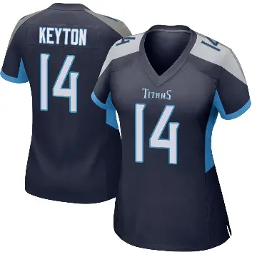 ＃14 Women's Ramel Keyton Navy Game Tennessee Titans Jersey