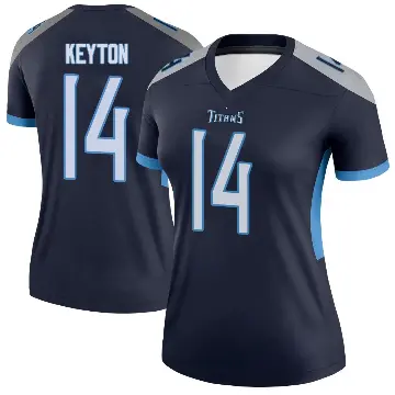 ＃14 Women's Ramel Keyton Navy Legend Tennessee Titans Jersey