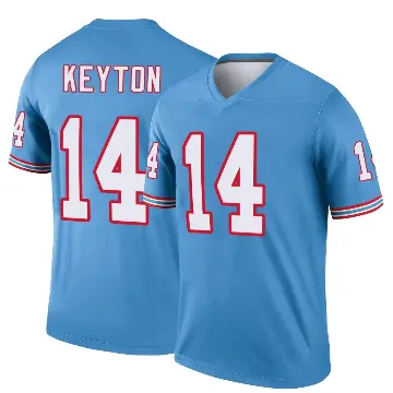 ＃14 Youth Ramel Keyton Light Blue Legend Tennessee Titans Oilers Throwback Jersey