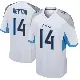 ＃14 Youth Ramel Keyton White Game Tennessee Titans Jersey
