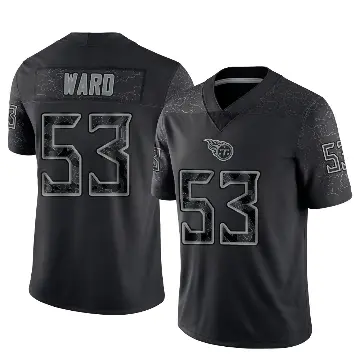 ＃53 Men's Jihad Ward Black Limited Tennessee Titans Reflective Jersey