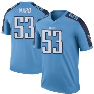 ＃53 Men's Jihad Ward Light Blue Legend Tennessee Titans Color Rush Jersey