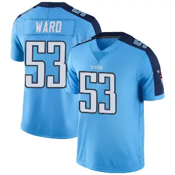 ＃53 Men's Jihad Ward Light Blue Limited Tennessee Titans Color Rush Jersey