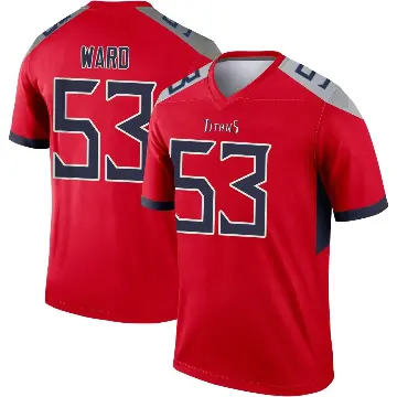 ＃53 Men's Jihad Ward Red Legend Tennessee Titans Inverted Jersey