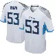 ＃53 Men's Jihad Ward White Game Tennessee Titans Jersey