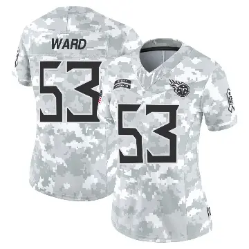＃53 Women's Jihad Ward Arctic Camo Limited Tennessee Titans 2024 Salute to Service Jersey