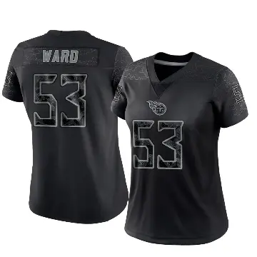 ＃53 Women's Jihad Ward Black Limited Tennessee Titans Reflective Jersey
