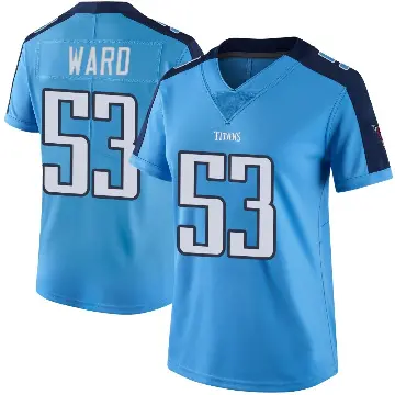 ＃53 Women's Jihad Ward Light Blue Limited Tennessee Titans Color Rush Jersey