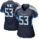 ＃53 Women's Jihad Ward Navy Game Tennessee Titans Jersey