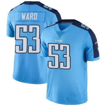 ＃53 Youth Jihad Ward Light Blue Limited Tennessee Titans Color Rush Jersey